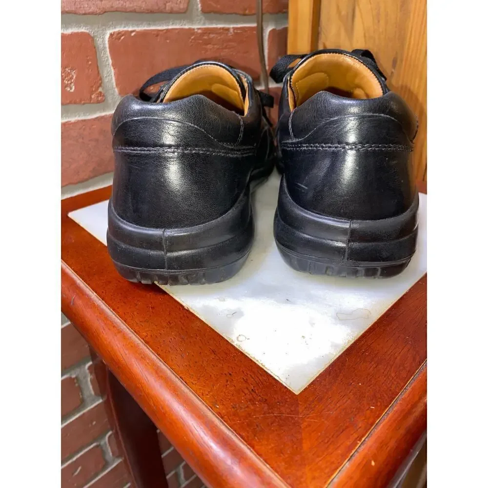 Men's ECCO Fusion Lace Comfort Leather Shoes Black Size 10M - Picture 3 of 9